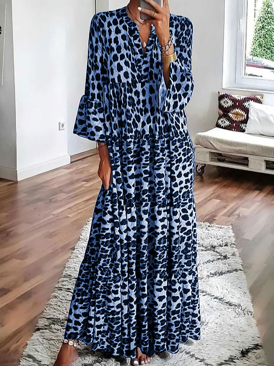 Sexy Leopard Print Long Dress