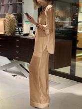 Load image into Gallery viewer, Casual Loose Solid Color Lapel Two-piece Suit
