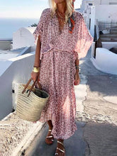 Load image into Gallery viewer, Bohemian Holiday Leopard Print Dress
