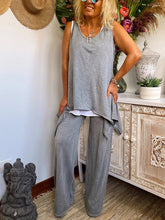 Load image into Gallery viewer, Simple Casual Loose Top Pants Set
