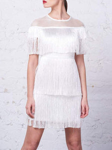 Sexy Fringed Hollow Party Dress