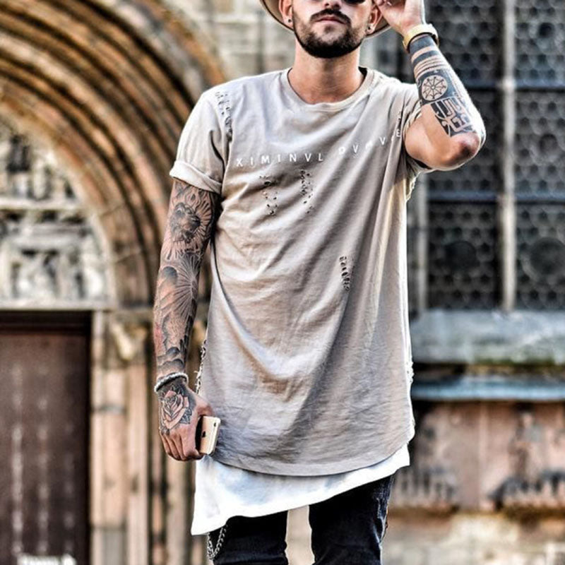 Fashion Casual Monogram Printing Men'S T-Shirt