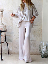 Load image into Gallery viewer, Fashionable casual loose top pants suit
