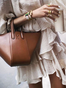 Fashionable Solid Color Bohemian Mini Dress