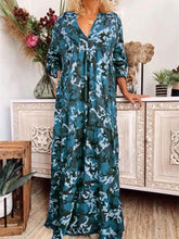 Load image into Gallery viewer, V-Neck Camouflage Print Dress
