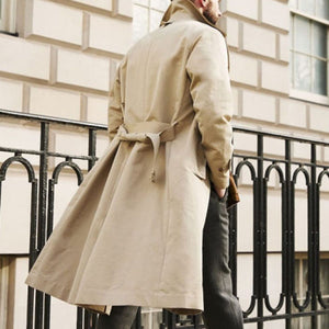 Men'S Fashion Solid Color Lapel Single-Breasted Loose Coat
