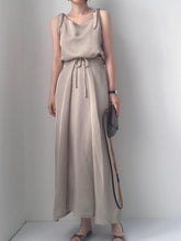 Load image into Gallery viewer, Casual Solid Color Tie Sling Two-Piece Suit
