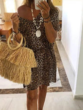 Load image into Gallery viewer, Leopard Vintage Cotton Printed Dresses

