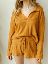 Load image into Gallery viewer, V-neck Long-sleeved Knitted Solid Color Suit
