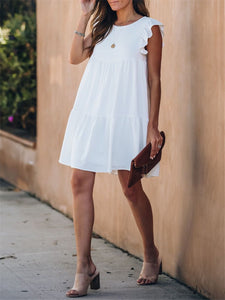 Romantic Sweet Simple Casual Loose Mini Dress
