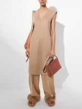 Load image into Gallery viewer, Pure Color Deep V-Neck Sleeveless Loose Tops Casual Trousers Women&#39;s Suit
