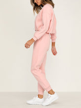 Load image into Gallery viewer, Round Neck Long Sleeve Sweatshirt Suit
