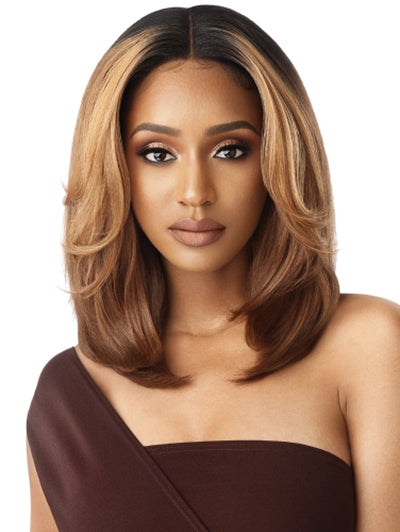 Brown Mix Color Curly Synthetic Wigs