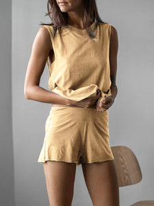 Casual Loose Short Sleeve Top Pants Suit