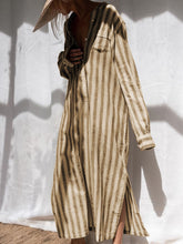 Load image into Gallery viewer, Casual Loose Striped Long Sleeve Dress
