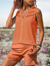 Load image into Gallery viewer, Vacation Leisure Lace Vest Set
