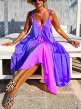 Load image into Gallery viewer, Bohemian  with Suspenders and Contrast Colors Dress
