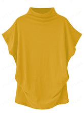 Load image into Gallery viewer, Casual Loose Turtleneck Short Sleeve T-Shirt Top
