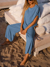 Load image into Gallery viewer, Solid Color Short Sleeve Suit
