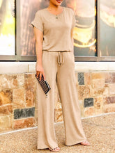 Load image into Gallery viewer, Simple Casual Loose Top Shorts Set
