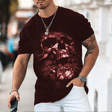 Load image into Gallery viewer, Men&#39;S Skull Print Crew Neck Men&#39;S T-Shirt
