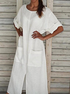 Fashion Casual Personality Pocket Dress