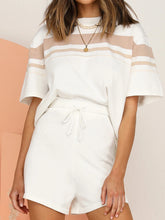 Load image into Gallery viewer, Fashionable Casual Loose Short Sleeved Shirt Shorts Knitted Suit
