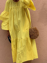 Load image into Gallery viewer, Solid-Colored Round-Necked Trouser Dress
