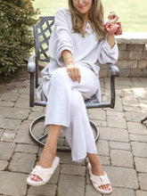 Load image into Gallery viewer, V-neck Button-shaped Solid Color Loose Suit
