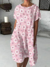 Load image into Gallery viewer, Bohemian Loose Casual Floral Dress
