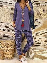 Load image into Gallery viewer, Loose Casual Top Trousers Camouflage Suit
