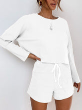 Load image into Gallery viewer, Simple Casual Loose Round Neck Shirt Shorts Suit
