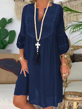 Load image into Gallery viewer, V-neck Loose Solid Color Casual Dresses
