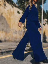 Load image into Gallery viewer, Fashionable Casual Loose Shirt Pants Knitted Suit
