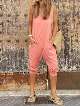 Load image into Gallery viewer, Solid Color Cropped Jumpsuit
