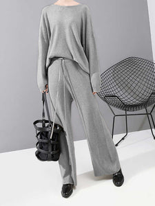 Round Neck Loose Casual Woman's Suit