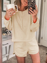 Load image into Gallery viewer, Simple And Comfortable Casual Loose Top Shorts Suit
