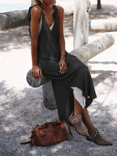 Load image into Gallery viewer, Solid Color Knitted Sleeveless Dress
