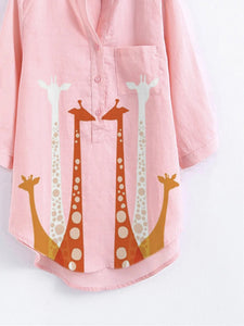 Pink Animal Sweet Shirts & Tops
