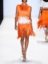 Load image into Gallery viewer, Sleeveless Strapless Fashion Fringed Evening Dress
