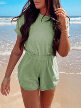 Load image into Gallery viewer, Casual Loose Round Neck Short Sleeve Two-piece Suit
