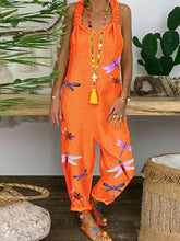 Load image into Gallery viewer, Romantic Garden Dragonfly Summer Leisure Jumpsuit
