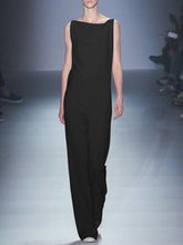 Load image into Gallery viewer, Casual Solid Color Sleeveless Round Neck Jumpsuit
