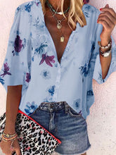 Load image into Gallery viewer, Vintage Bohemian Casual Loose Floral Shirt Top
