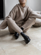 Load image into Gallery viewer, Simple Casual Loose Round Neck Sweater Pants Knit Suit
