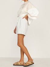 Load image into Gallery viewer, Casual Striped Top and Shorts Two-piece Set
