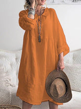 Load image into Gallery viewer, Lapel Long Sleeved Casual Dress
