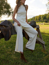 Load image into Gallery viewer, Graceful Sleeveless Top Slim Trousers Women&#39;s Suit
