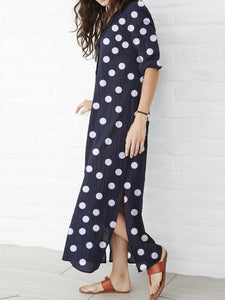 Printed V-Neck Dress