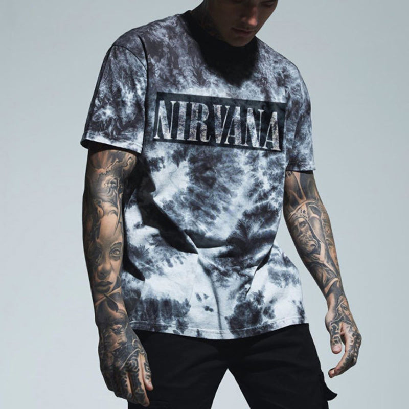 Men'S Fashion Round Neck Print Short Sleeve T-Shirt